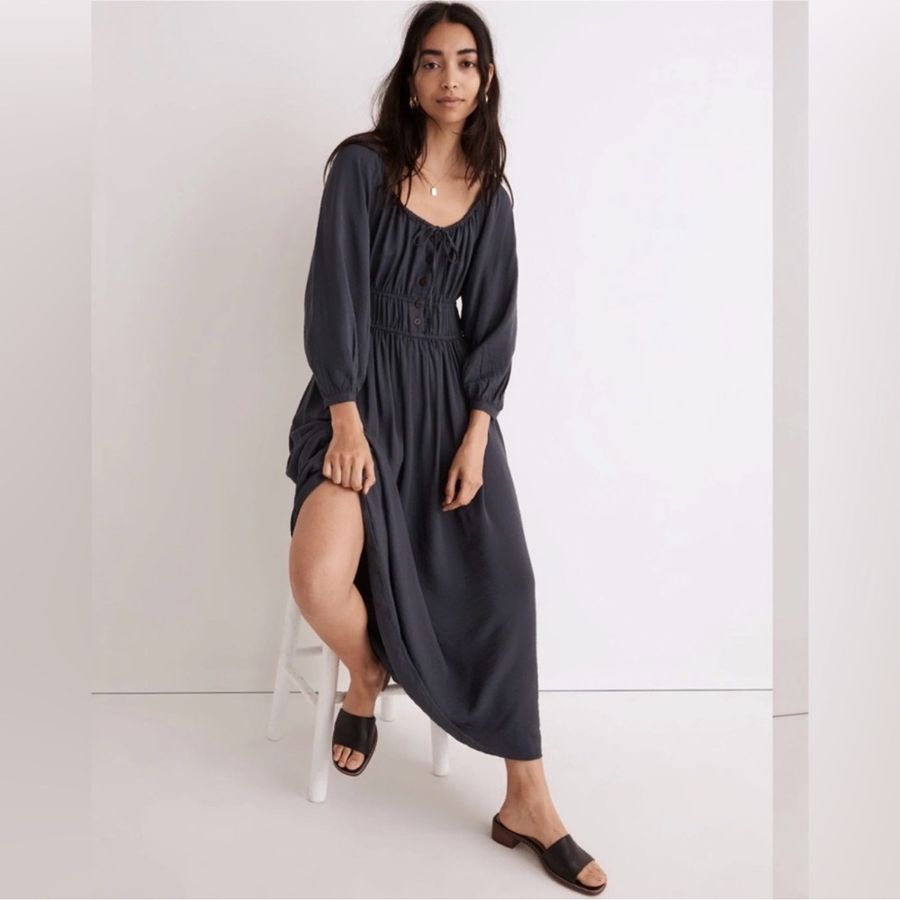 Madewell Plus Twill Sophia Midi Dress